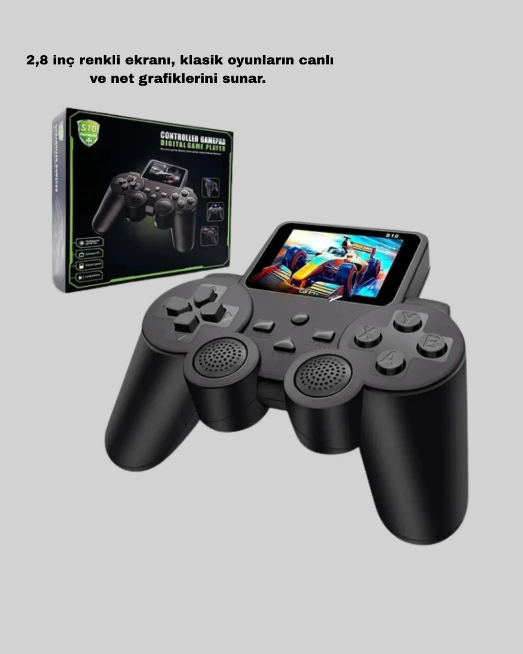 Atari S10 Taşınabilir Retro Oyun Konsolu 2.8 İnç Renkli Ekran Nostaljik