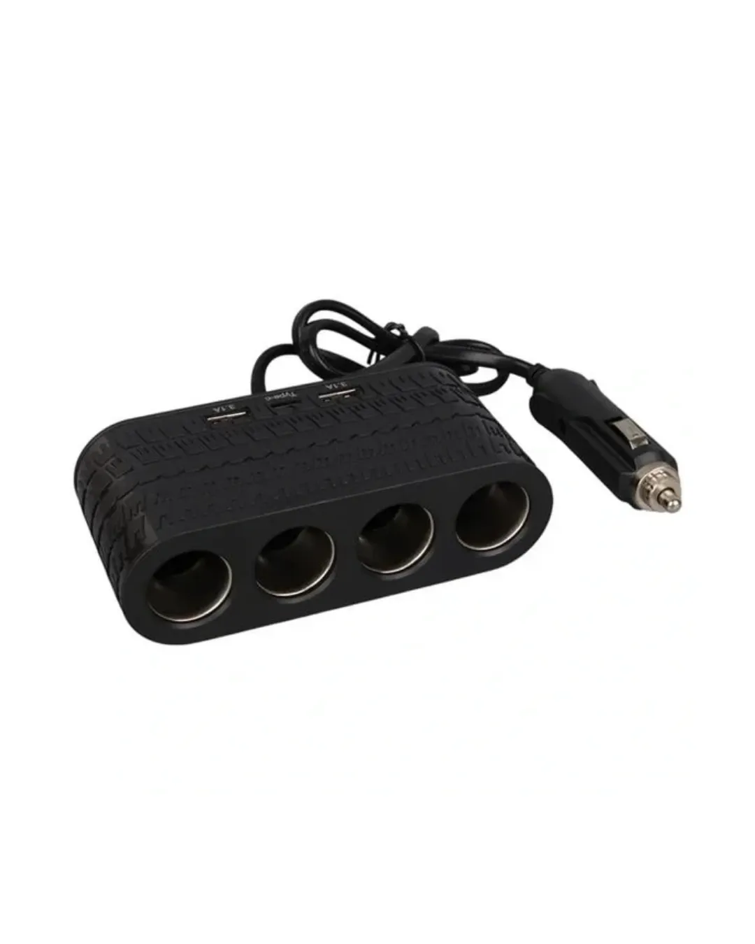 Araç Çakmak Çoklayıcı 4 Çıkışlı 2 USB ve Type C Girişli Çok Fonksiyonlu Şarj Ünitesi