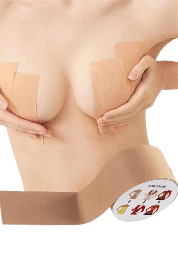 Toparlayıcı Göğüs Bandı Şekillendirici Ten Rengine Uygun Esnek Hassas Ciltlere Uygun