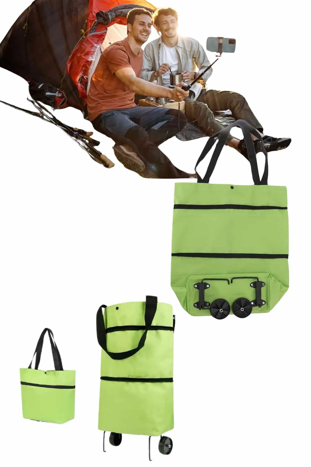 Pazar Çantası Tekerlekli Katlanır Pazar Arabası Çanta Market Alışveriş Arabası