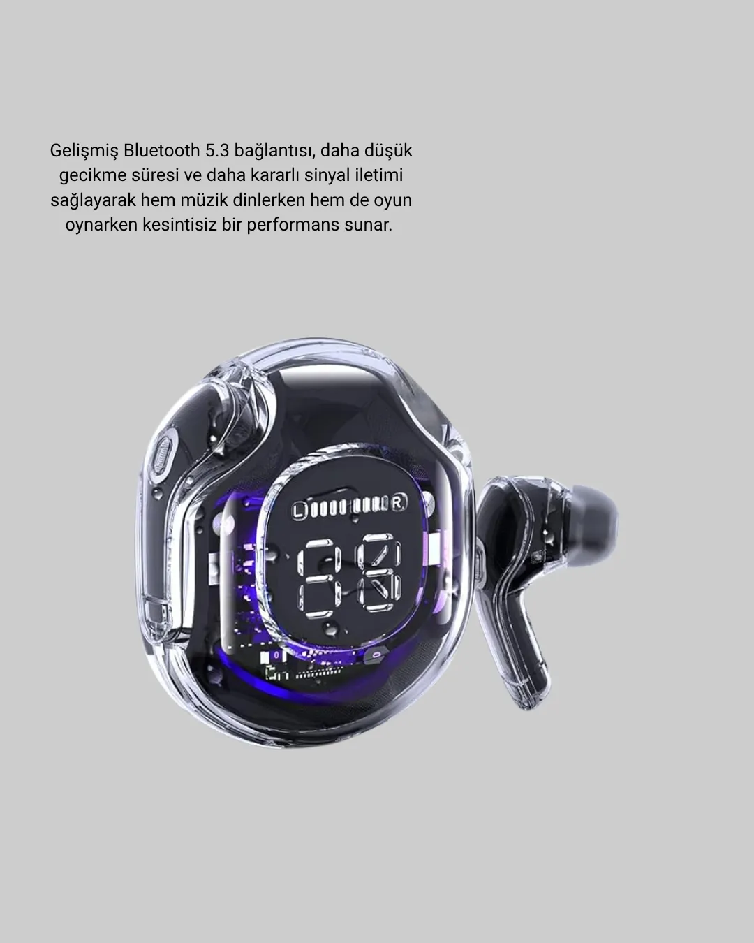 Bluetooth 5.3 TWS Kulaklık Gürültü Engelleyici Üçlü Mikrofonlu Ergonomik Tasarım