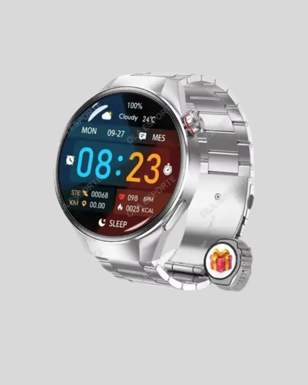 Akıllı Saat AMOLED Ekran Bluetooth Aramalı – Nabız, Uyku ve Spor Takipli