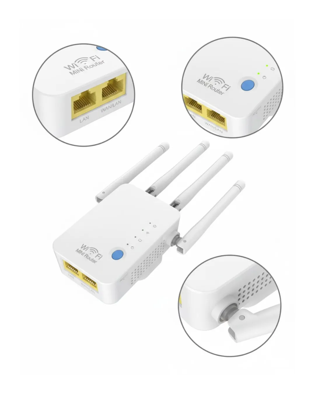 300Mbps WiFi Tekrarlayıcı WPS Güvenlikli AP Modlu Güçlendirici