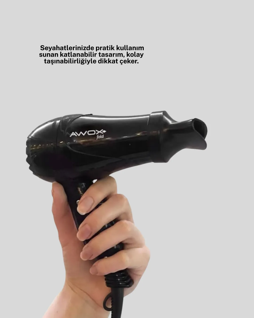 Katlanabilir Fön Makinesi Çift Isı ve Hız Ayarlı