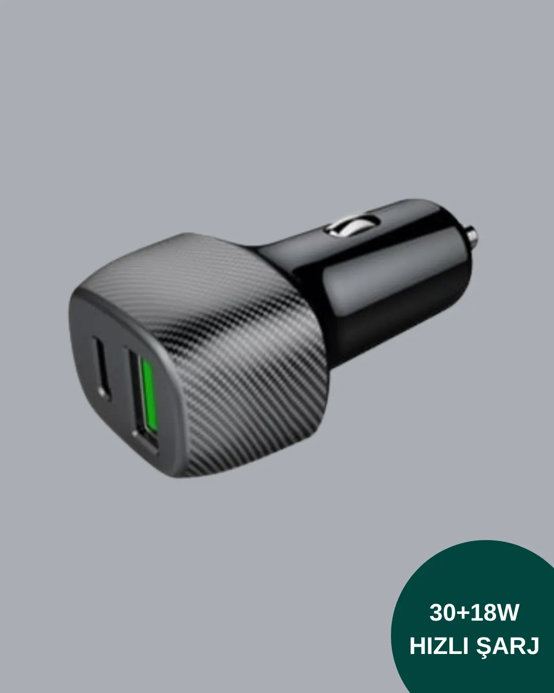 3A Güç Kapasiteli USB & Type-C Çakmaklık Şarj Adaptörü