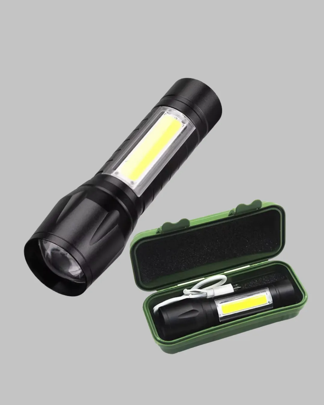 4 Mod Şarjlı Işıldak | Ultra Güçlü Cree LED | Su Geçirmez Alüminyum Gövde