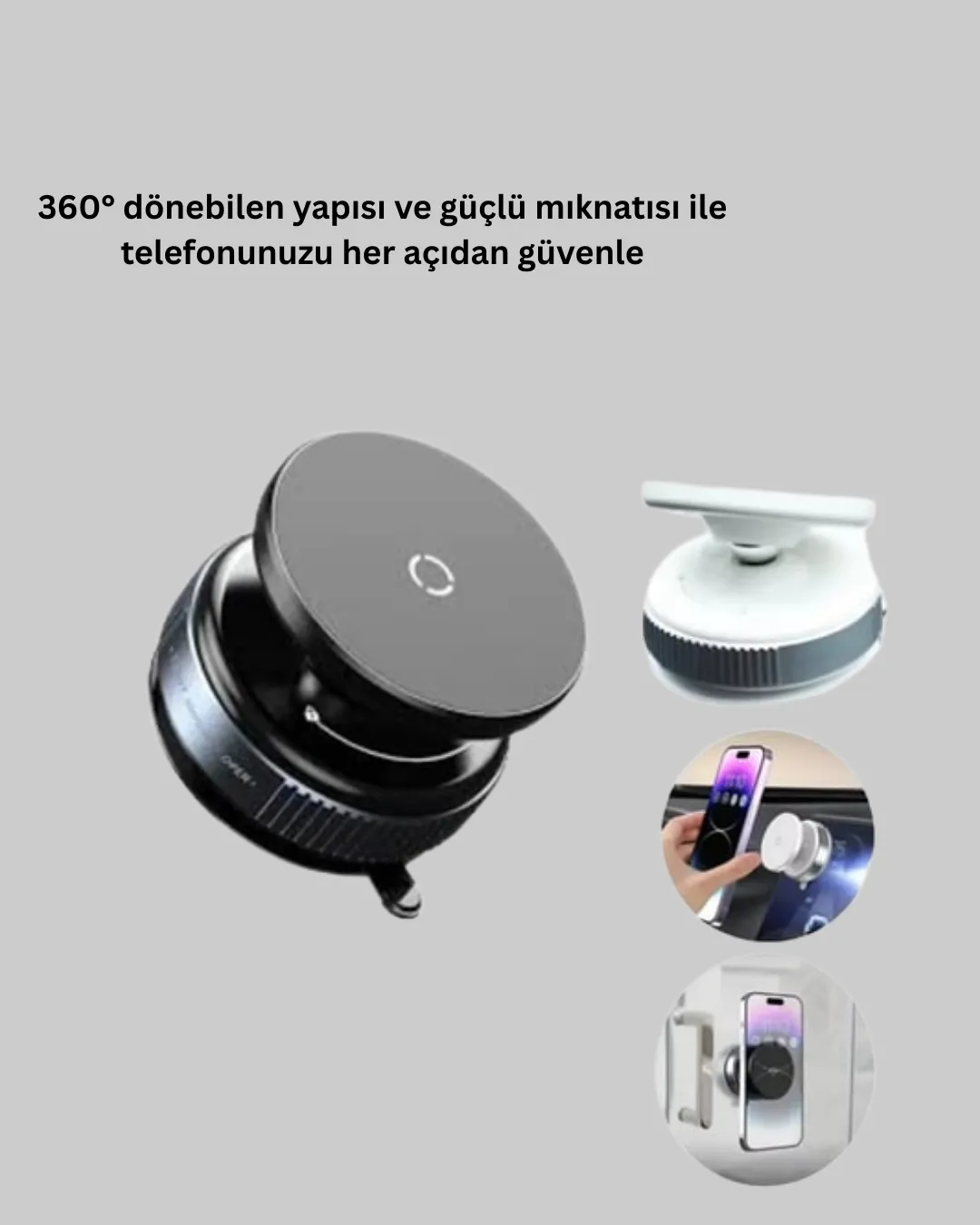 16 Mıknatıslı Araç Telefon Tutucu Kaymaz ve Güvenli