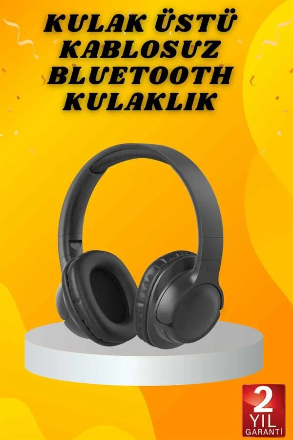 Kulak Üstü Bluetooth Kulaklık Ayarlanabiilir Uzun Pil Ömrü Kablosuz 5.0 Bluetooth