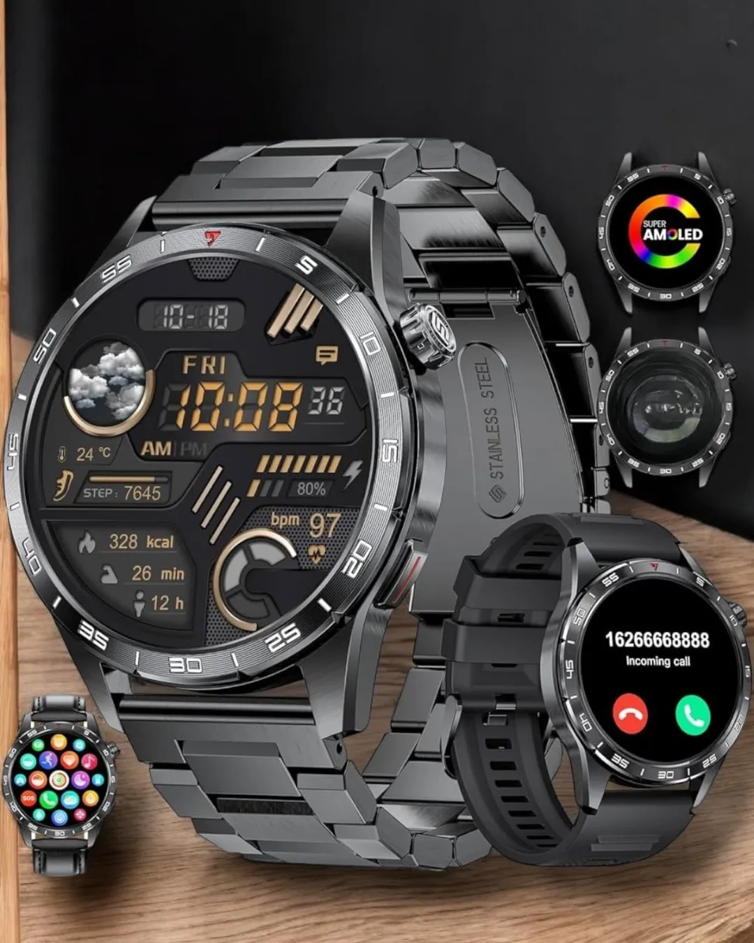 Akıllı Saat Arama Cevaplayan Titreşim Özelliğiyle Bildirim Görebilen