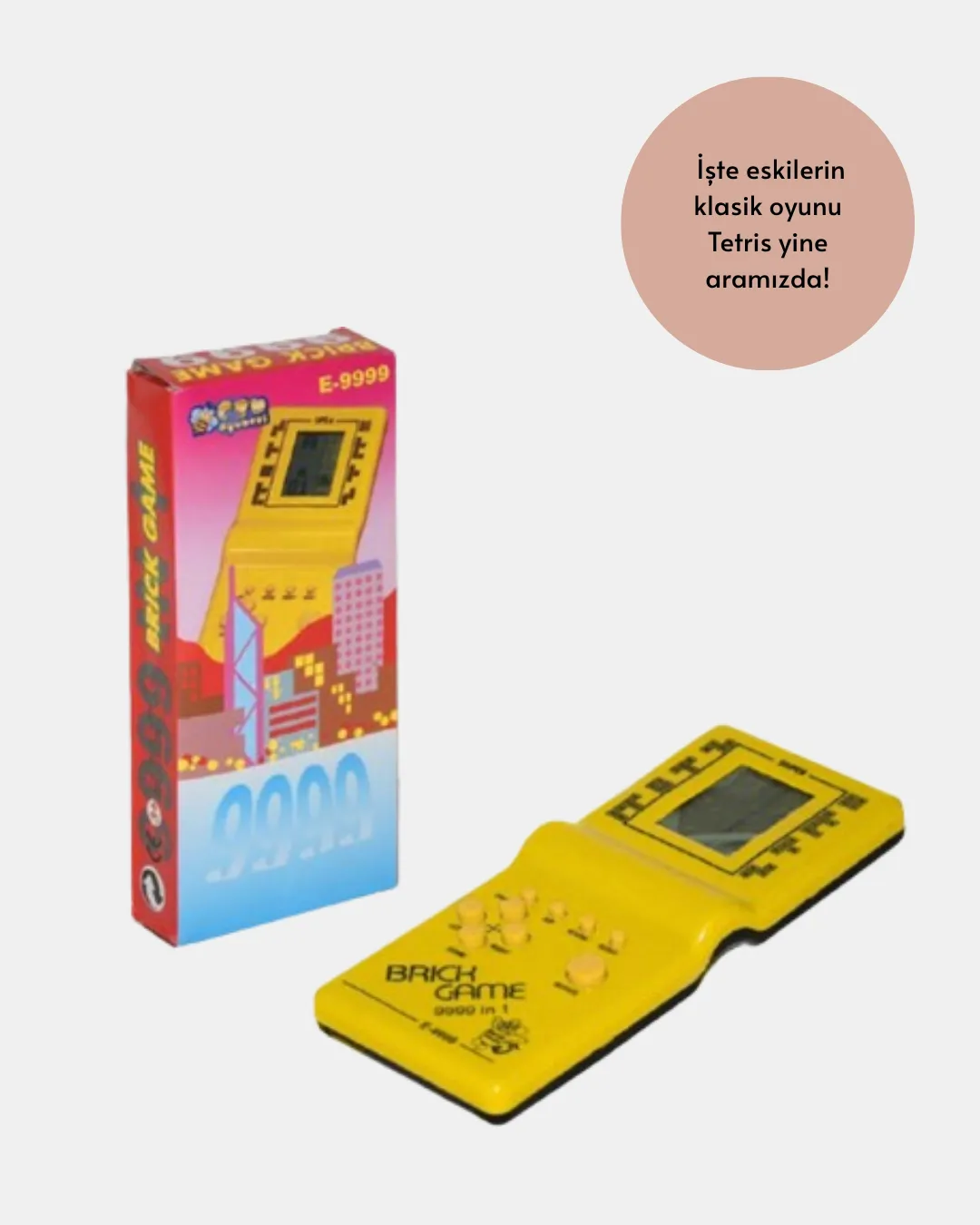 Taşınabilir Tetris Oyunu El Konsolu – Dayanıklı Plastik, Pil ile Çalışan Retro Oyun Aleti