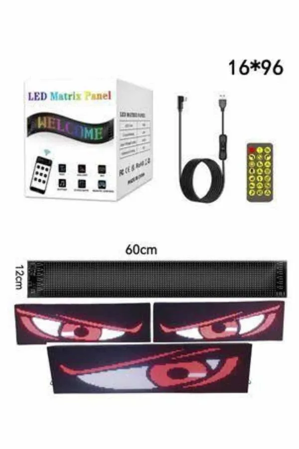 Digital Araba Yazısı Ekran Matrix En Büyük Boy Matrix LED Panel 19*96 pıxel