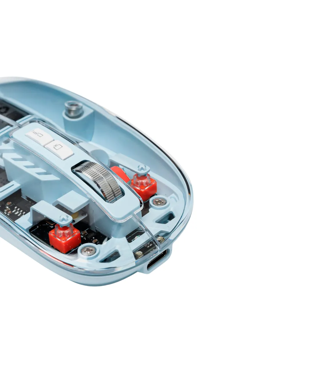 Bluetooth 5.2 ve 2.4G USB Kablosuz Mouse Pilli Mavi Tasarım