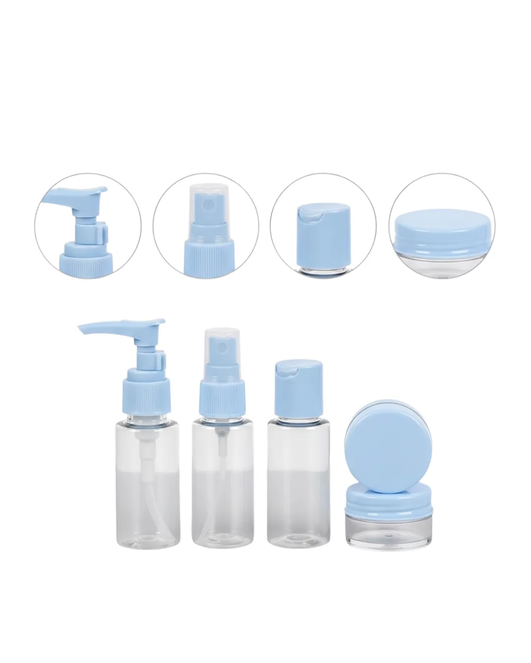 Seyahat İçin 5’li Şeffaf Dolum Şişesi Seti 30 ml