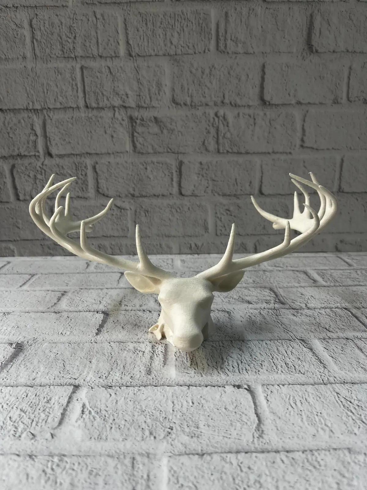 odern Geyik Başı Biblo 25 cm Zarif Masa Üstü Dekor