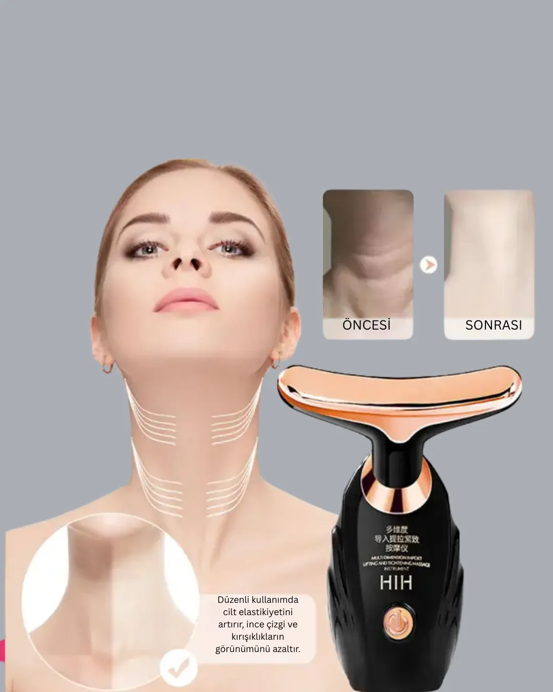 Serum Emilimini Artıran Yüz Masaj Cihazı