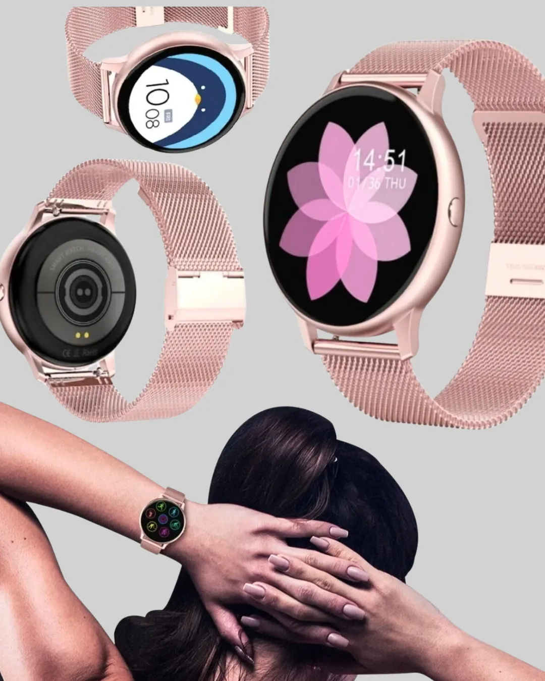 Kablosuz Şarjlı Tam Ekran Akıllı Saat – Türkçe Dil Desteği ve Uzun Pil Ömrü