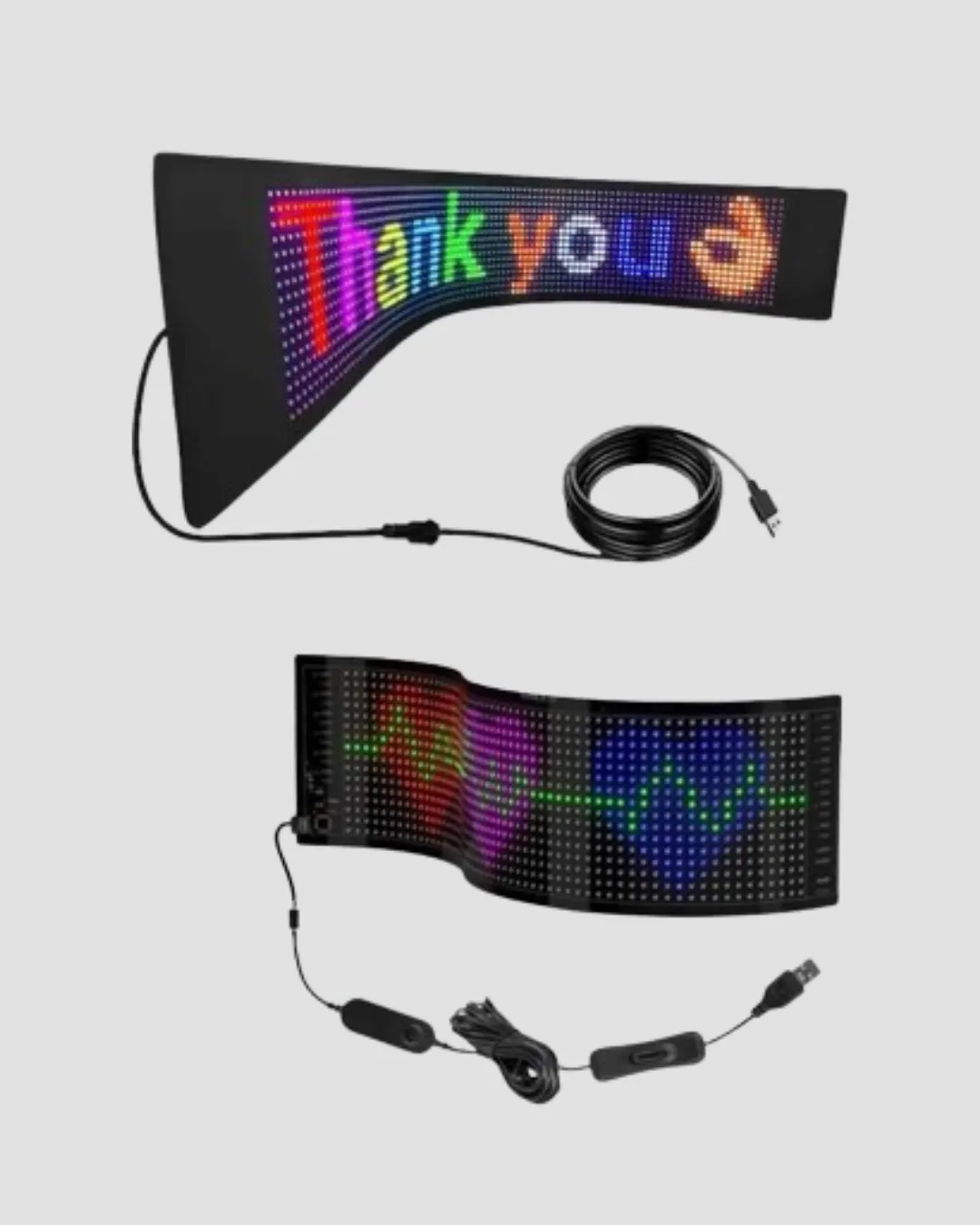 5V USB Akıllı Piksel LED Panel – Mobil Uygulama Kontrollü, Renkli Işık Efektli