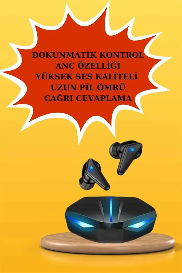 Kablosuz Bluetooth Bağlantılı Kulaklık ve Dokunmatik Ekran Akıllı Saat Arama Cevaplama