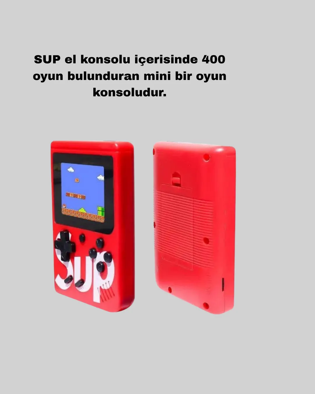 SUP Game Box El Konsolu – 500 Oyunlu, TV Bağlantılı, 5 Saat Oyun Süresi