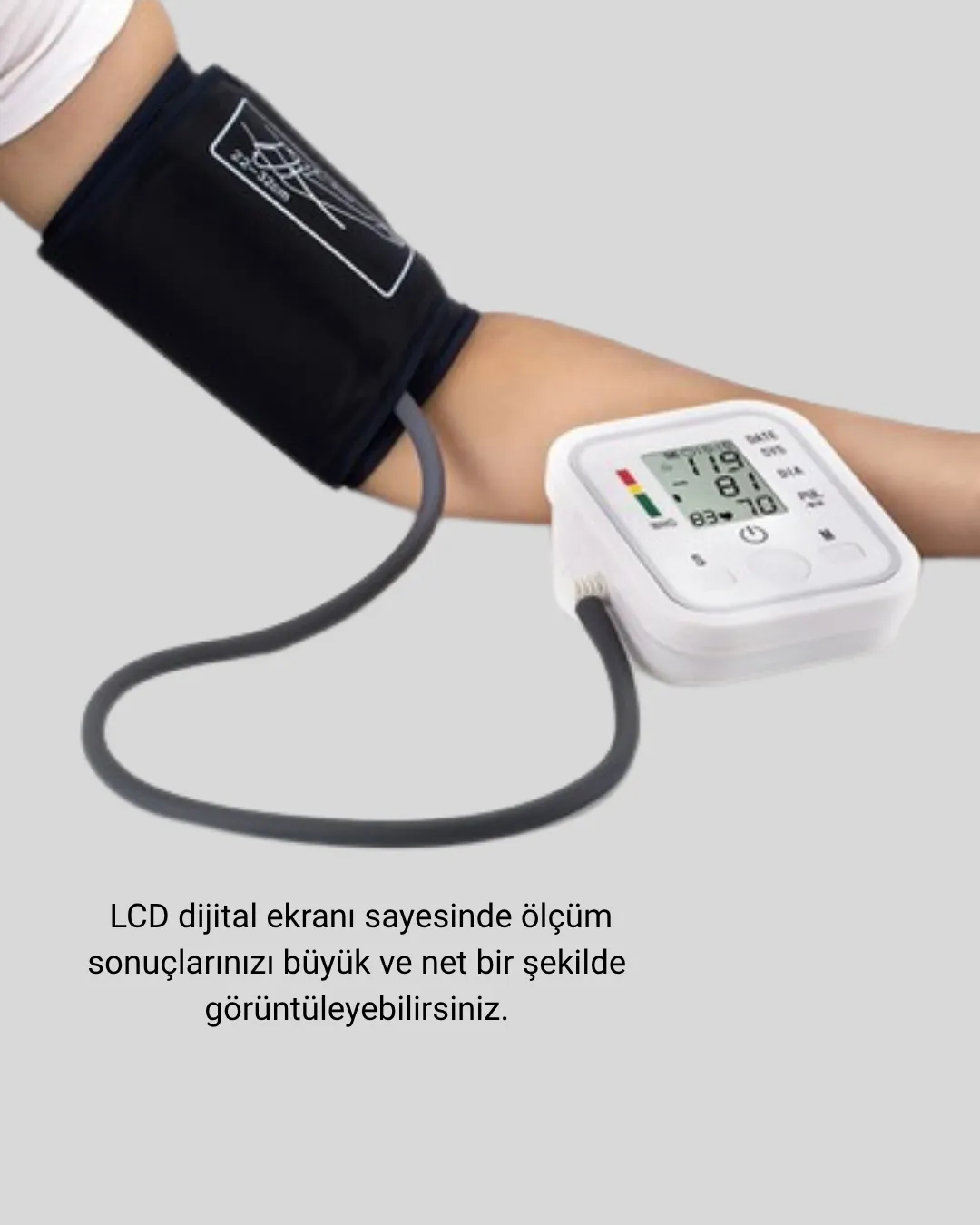 Üst Koldan Ölçüm Dijital Tansiyon Aleti – IHB Aritmi Uyarılı ve Çift Hafızalı