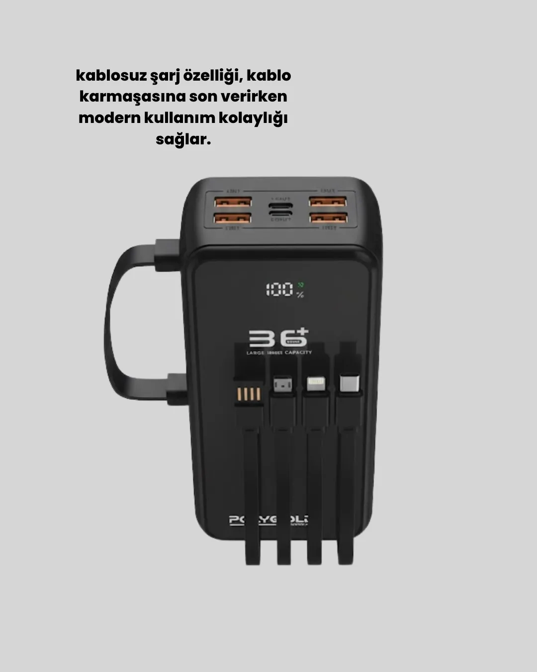 Hızlı Şarj Destekli Powerbank Tüm Cihazlarla Uyumlu