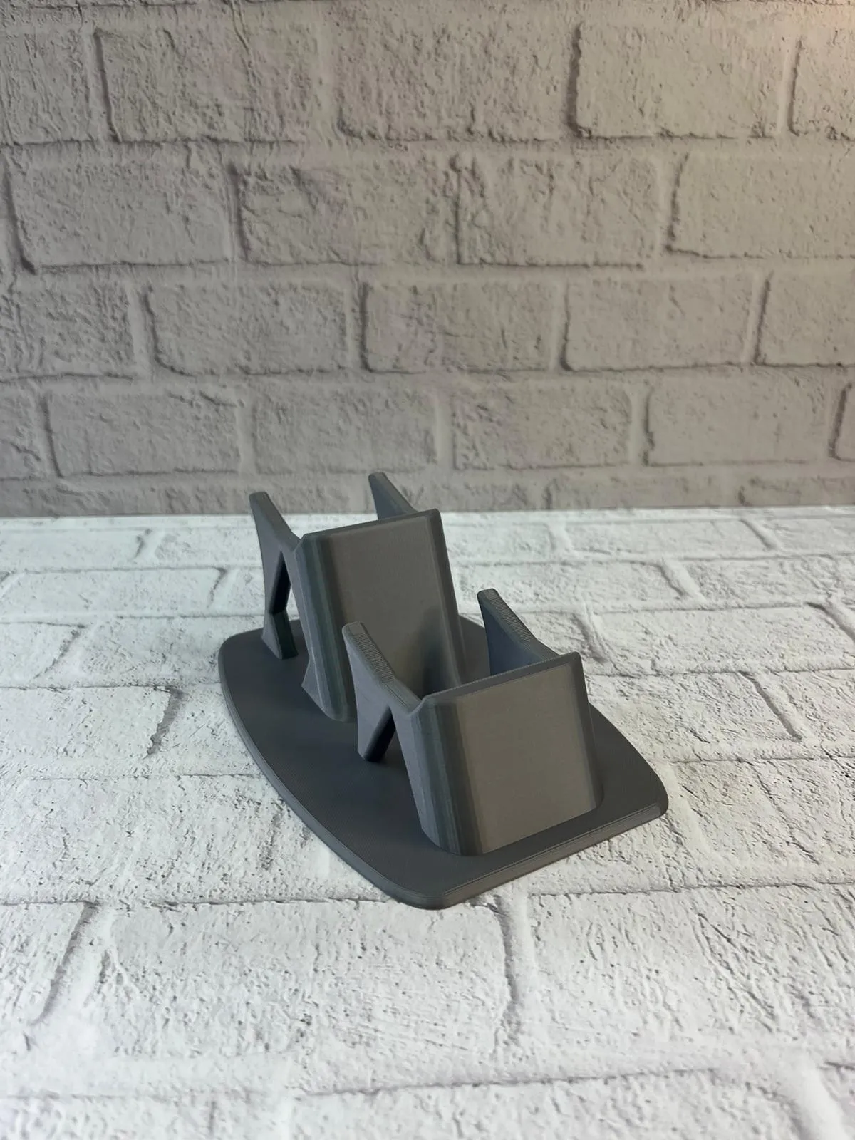 Antrasit İkili Gamepad Tutucu 7x18 cm Masa ve Raf Düzeni