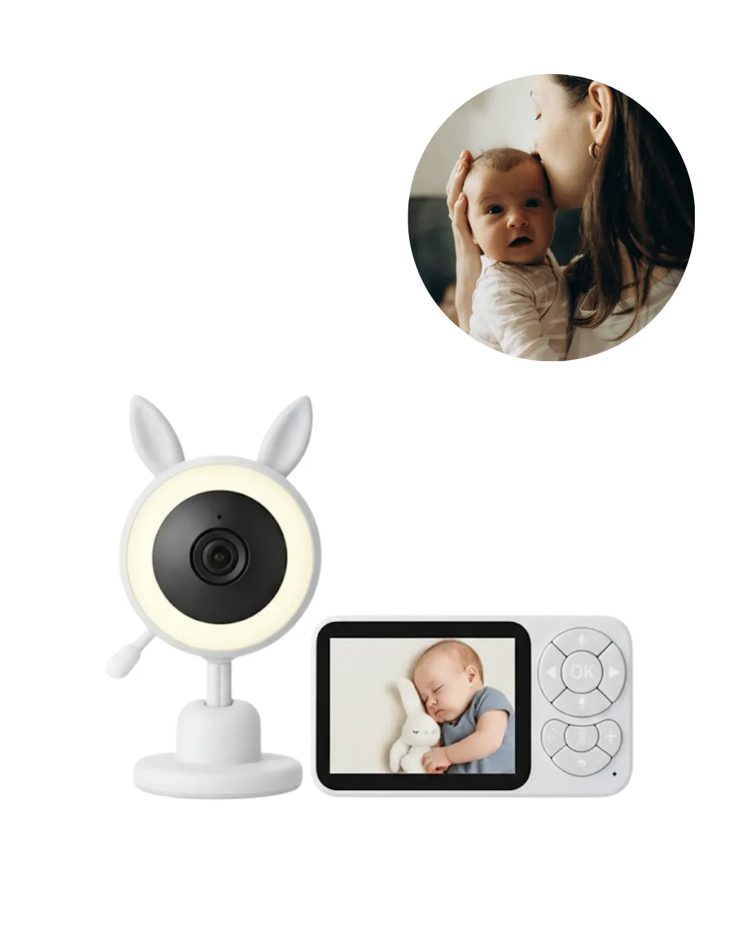 Çoklu Kamera Destekli Bebek İzleme Sistemi RGB Gece Lambalı