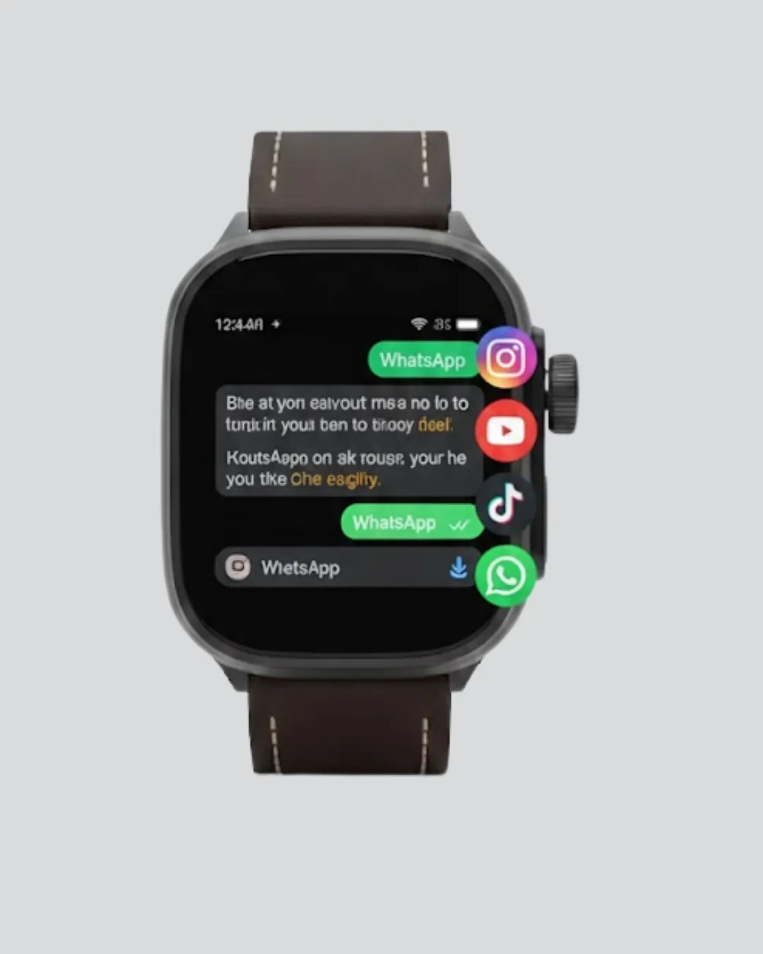 AMOLED Ekranlı Akıllı Saat WhatsApp TikTok YouTube