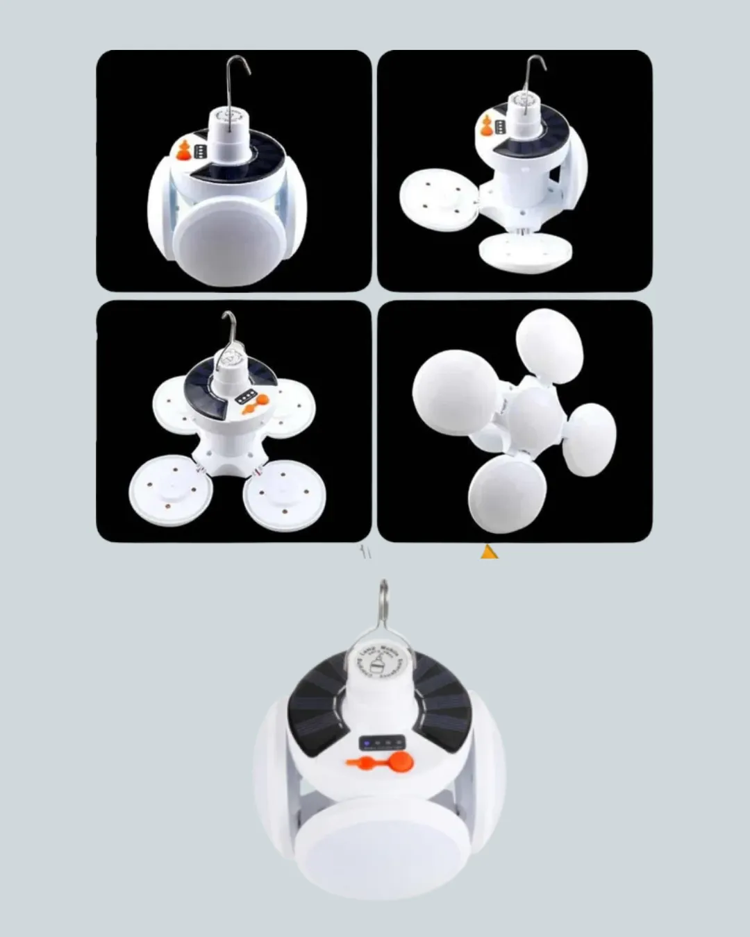 Uzaktan Kumandalı, 360 Derece Katlanabilir Solar LED Aydınlatma Çadır Lambası