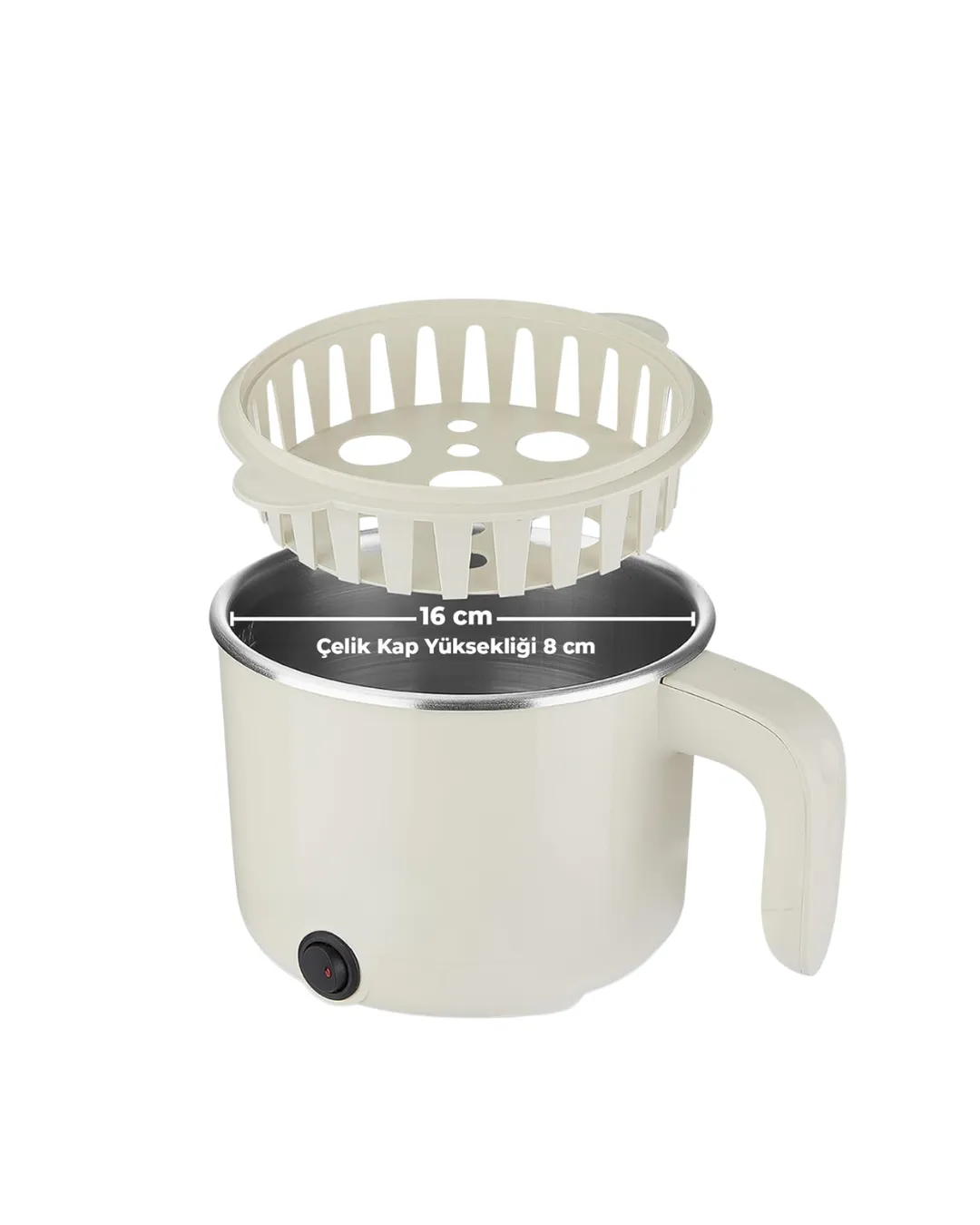 Elektrikli Mini Tencere 1 Litre Çorba Pilav Makarna Pişirici Çok Fonksiyonlu