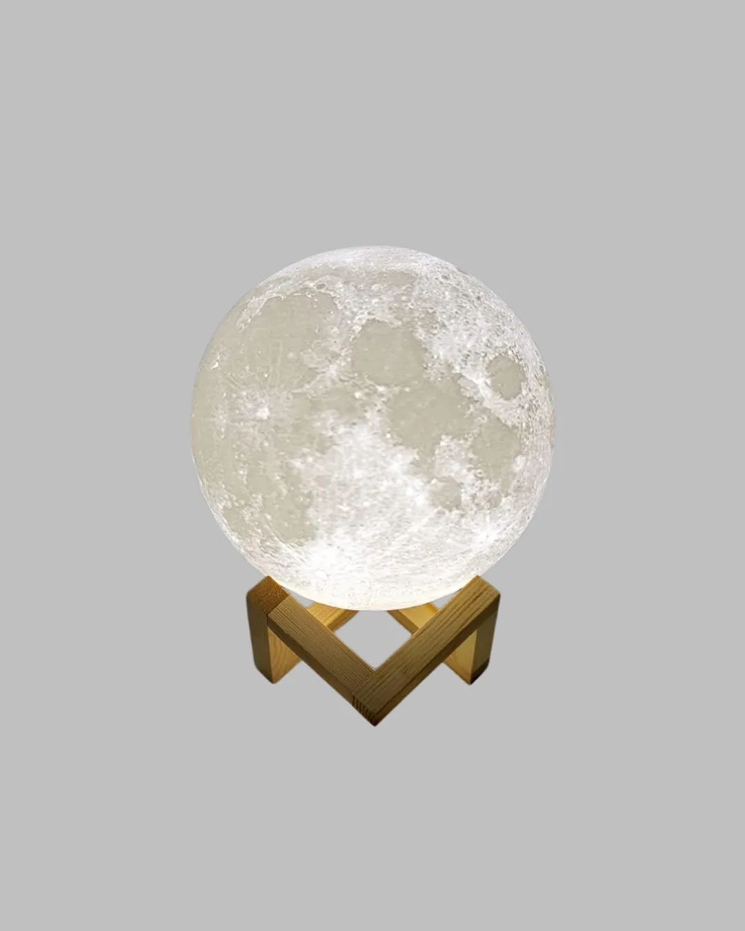 Şarjlı 3D Baskılı 16 Renk Ay Lambası  Stand