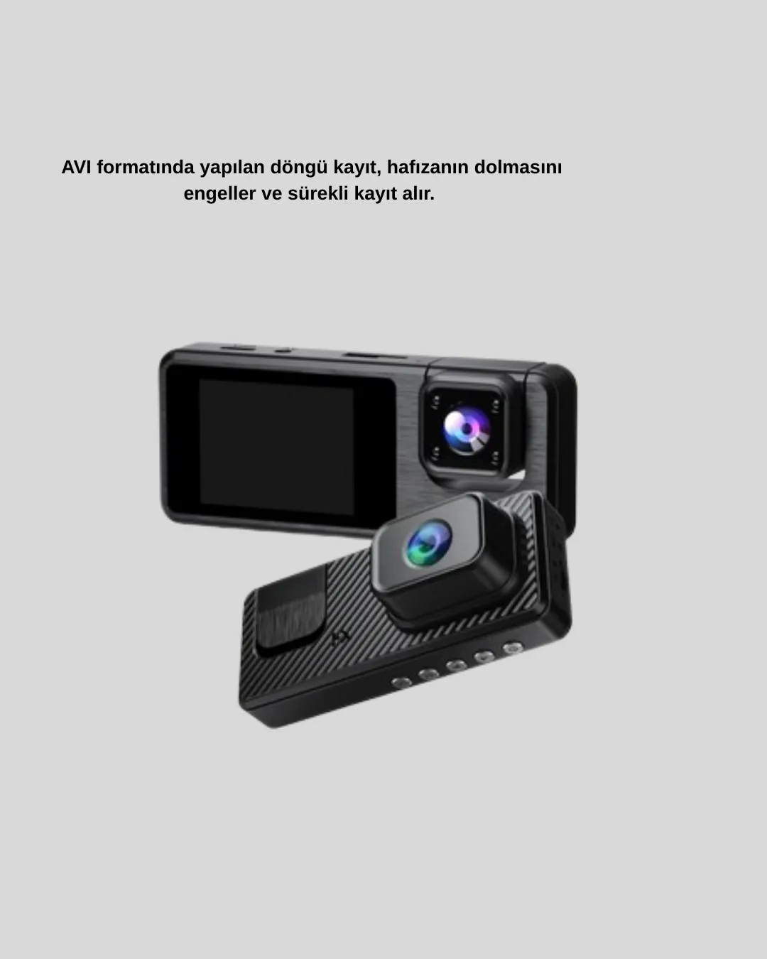 Full HD 3'lü Araç Kamerası Geri Görüş Destekli Park Modlu 1080P DVR