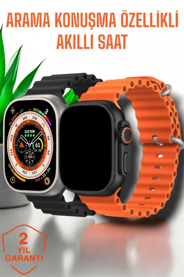 Suya ve Toza Dayanıklı 45 MM Akıllı Saat Bildirim ve Cevapsız Çağrı Görüntüleme