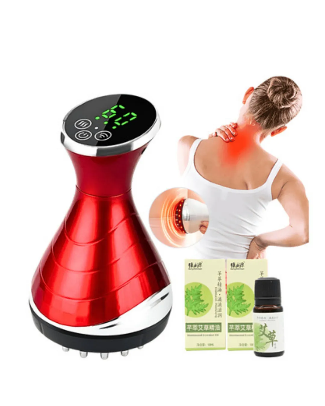 Akıllı Vakumlu Masaj Aleti Isı ve Titreşim Destekli Kupa Terapi Cihazı