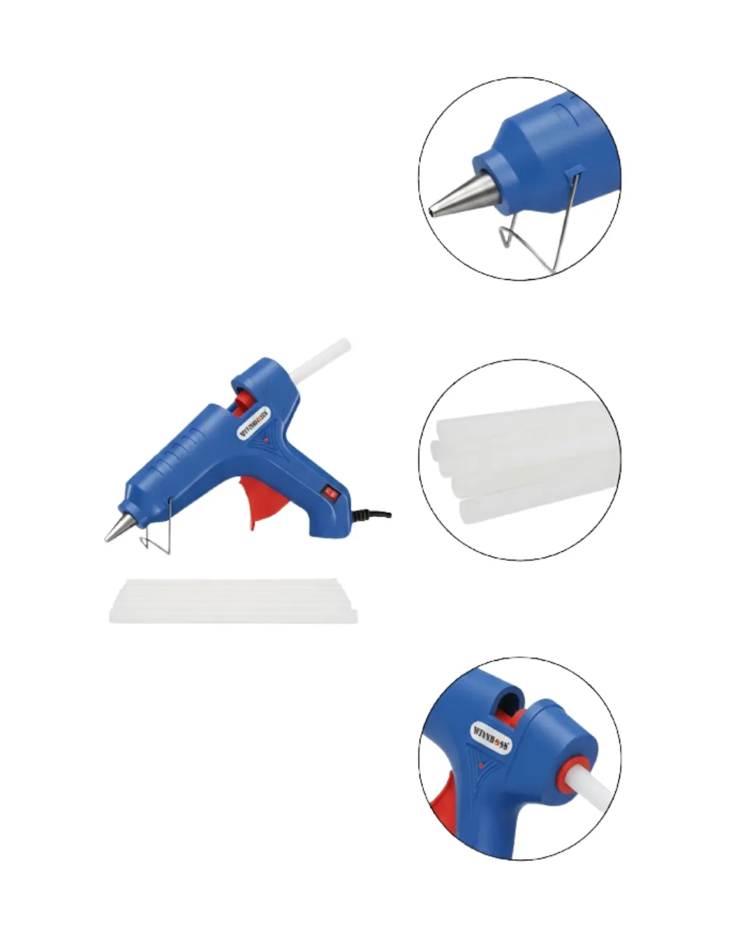 Pratik Kullanımlı 60 W Silikon Tabancası 11 mm Silikon Uyumlu 5 Silikon