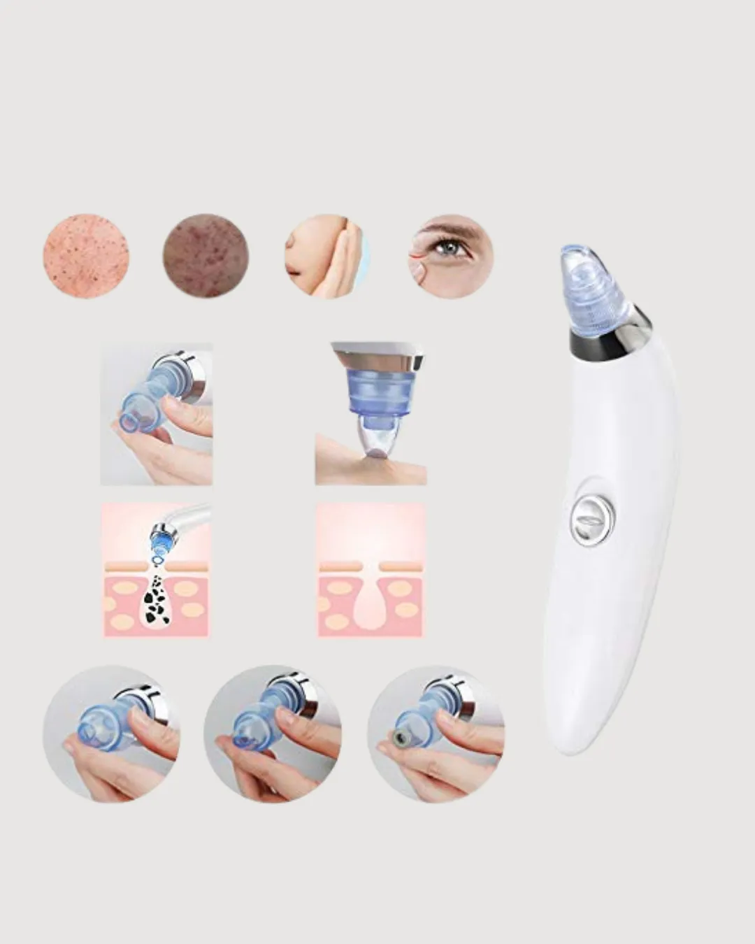 Gözenek Açıcı Buhar Etkili Vakumlu Siyah Nokta Temizleyici – Farklı Cilt Tiplerine Uygun