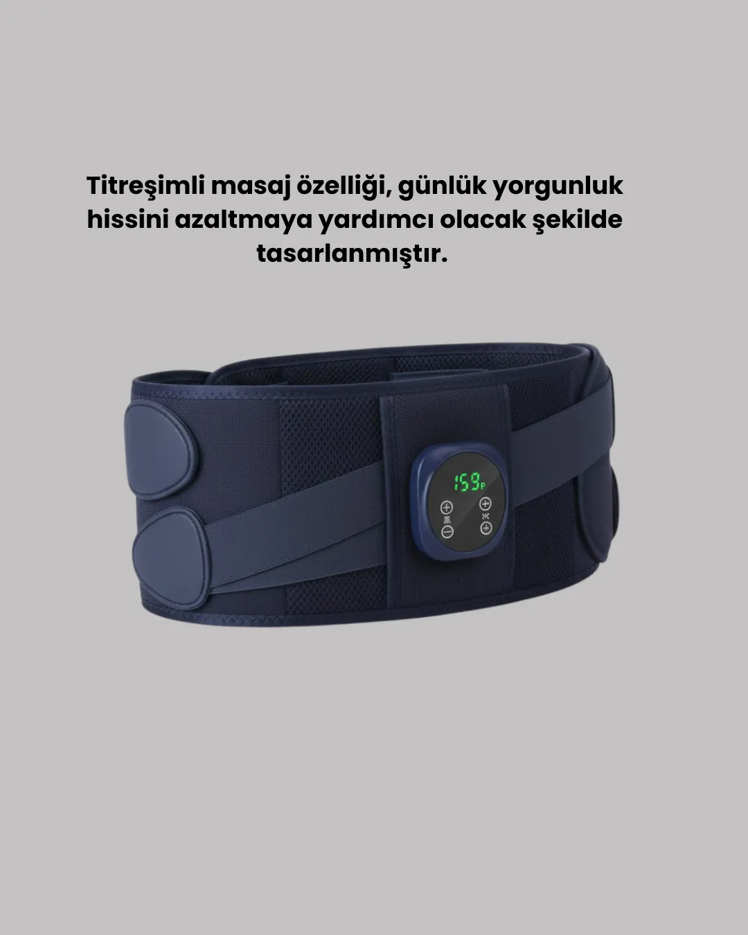 Isıtmalı Masaj Kemeri Dijital Ekranlı Bel Çevresi 100 cm Altı Uyumlu