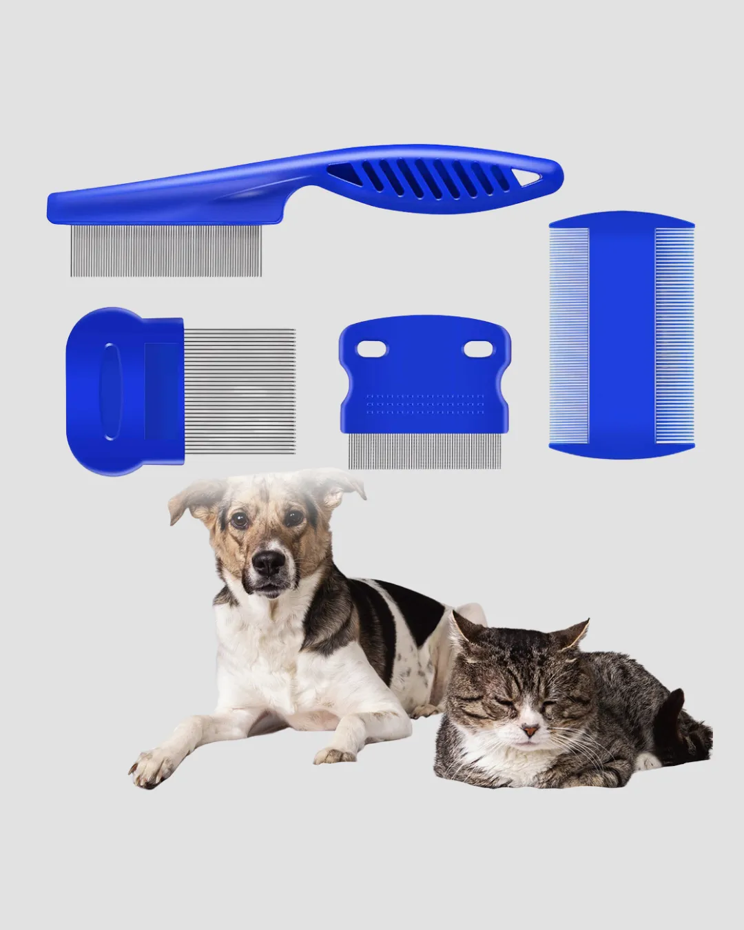 4’lü Kedi Köpek Tüy Temizleme Seti – Paslanmaz Çelik,Ergonomik ve Uzun Ömürlü