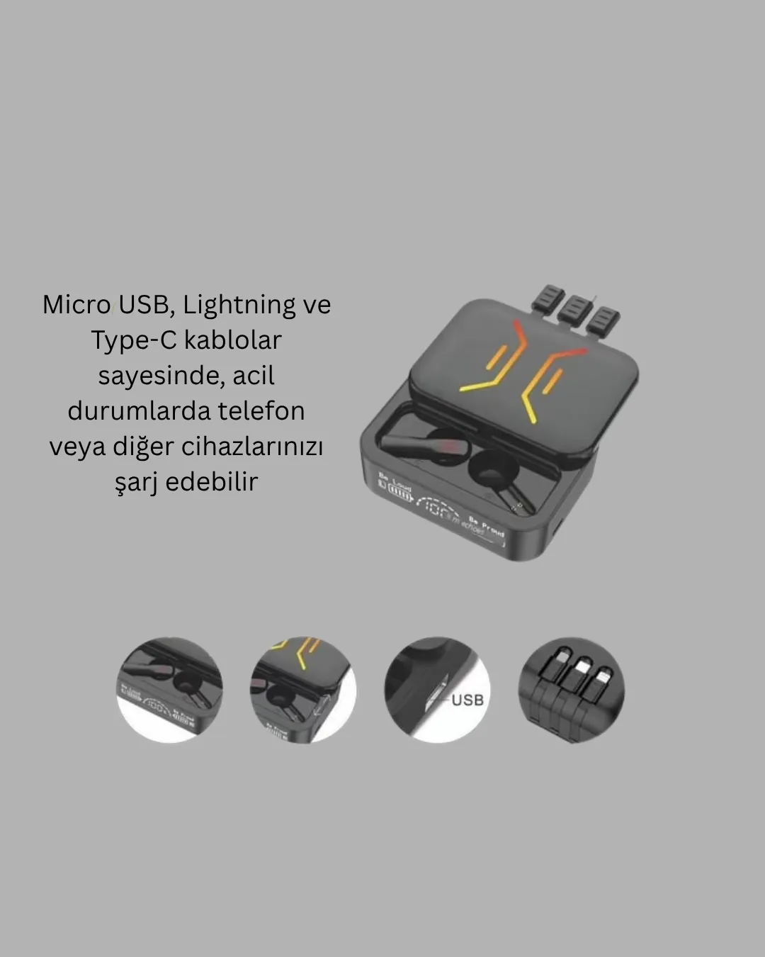 300mAh Kutulu Bluetooth Kulaklık – 40mAh Kulaklık Bataryası