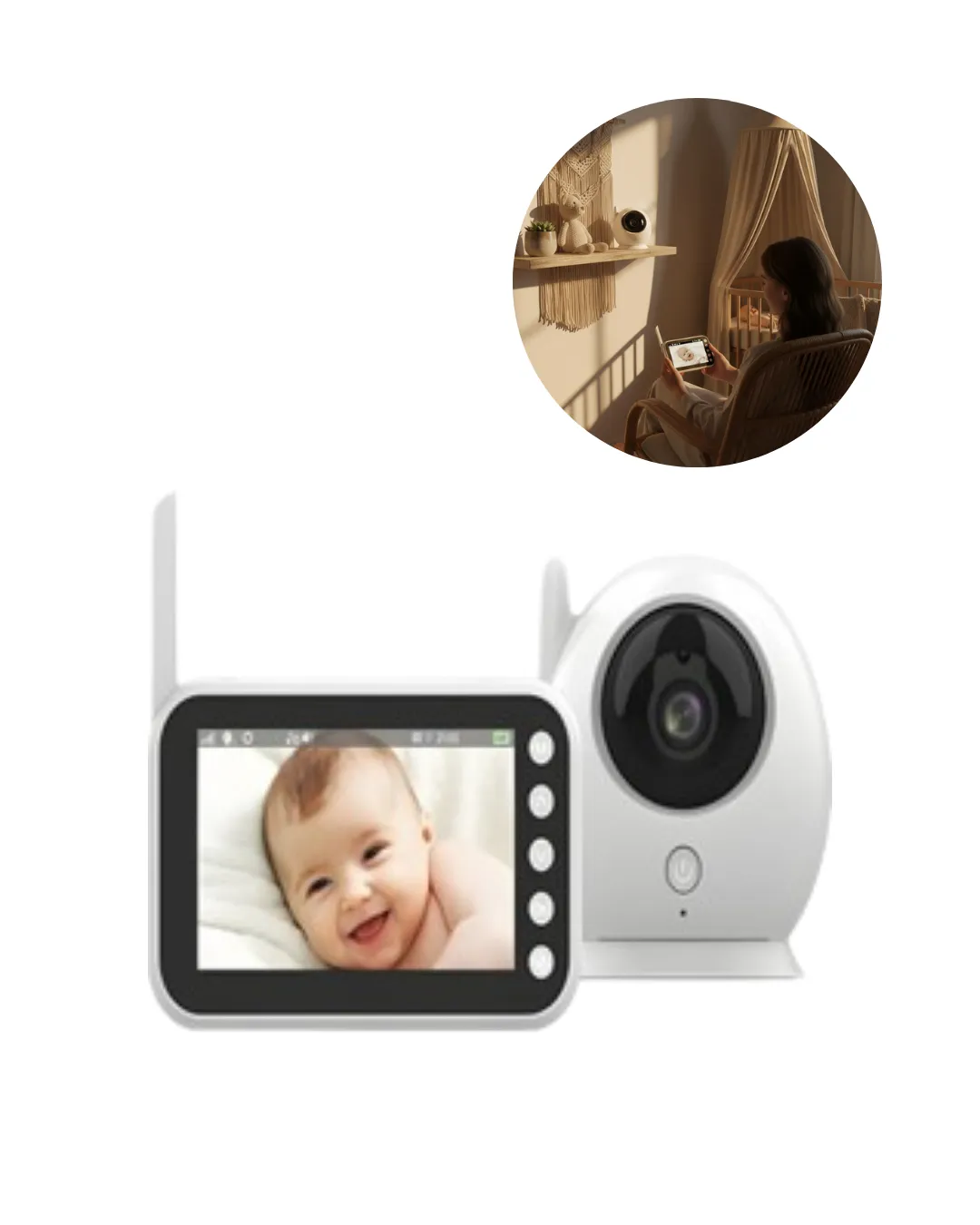 Büyük Ekranlı Bebek Kamerası Canlı İzleme ve Ses Dinleme