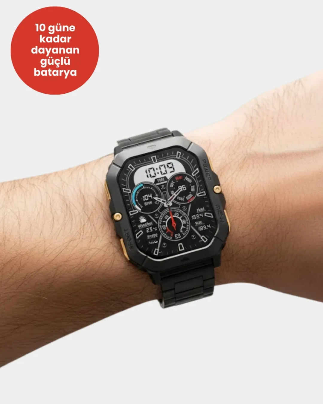3 Kordonlu Akıllı Saat Uzun Pil Süreli
