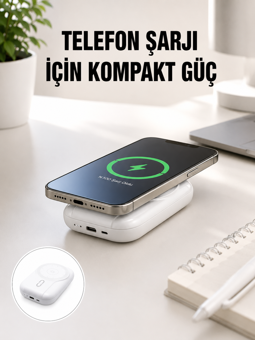 22.5W Süper Hızlı Şarjlı Çok Fonksiyonlu 10000 mAh Powerbank