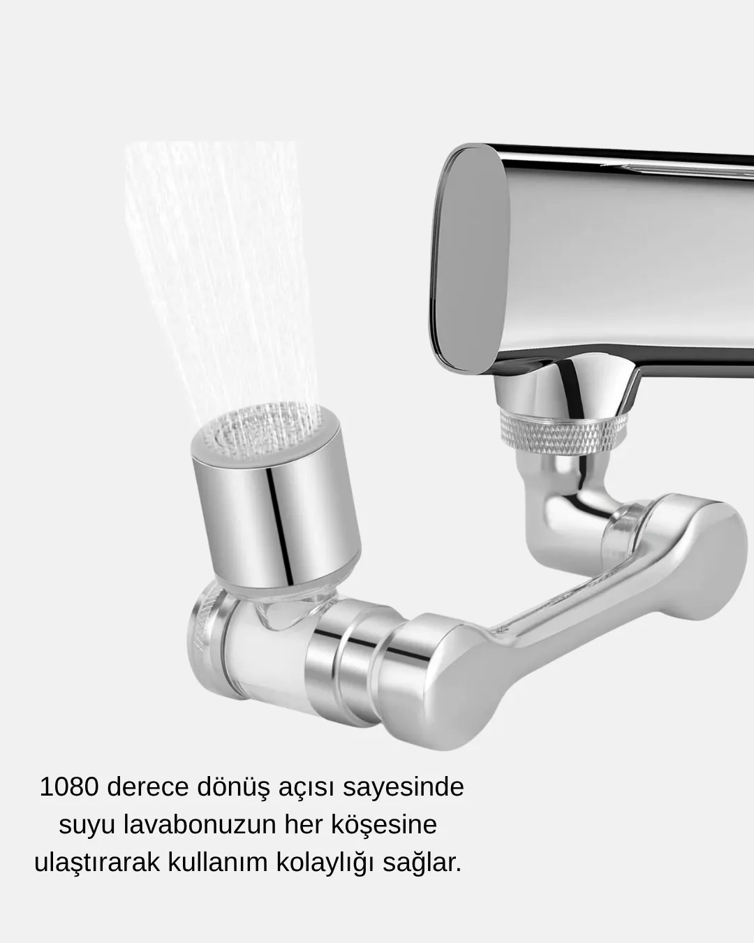 Dönebilir Musluk Başlığı – Lavabo Temizliği ve El-Yüz Yıkamada Maksimum Rahatlık