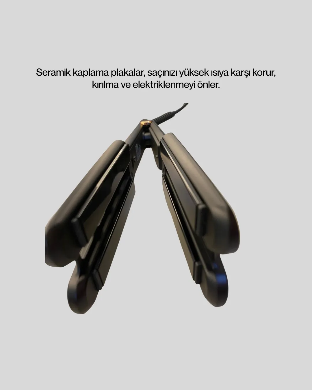 Saç Düzleştirici Seramik Plakalı 230C Hızlı Isınma 360° Kablo