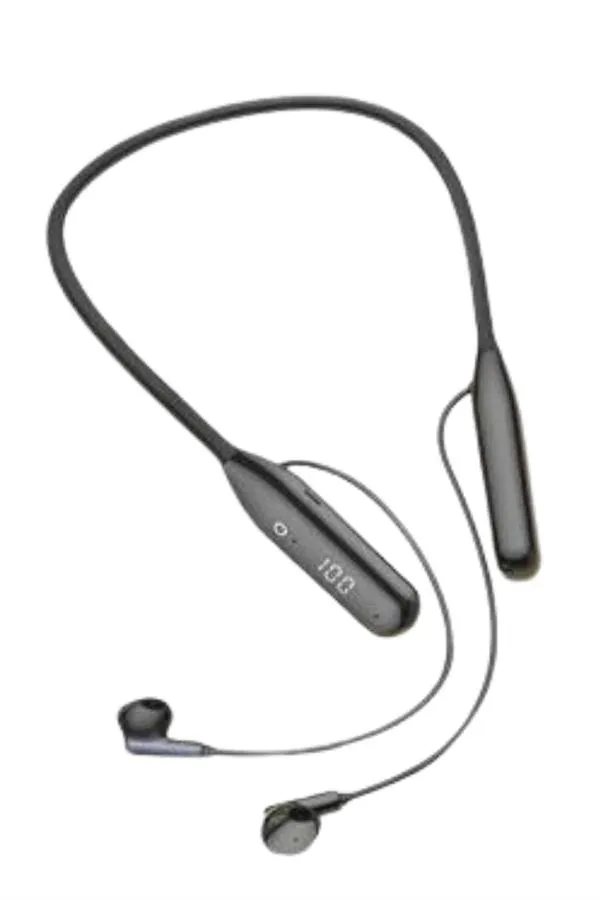 100 Saat Kablolu Boyun Askılı Dijital Göstergeli Bluetooth Kulaklık