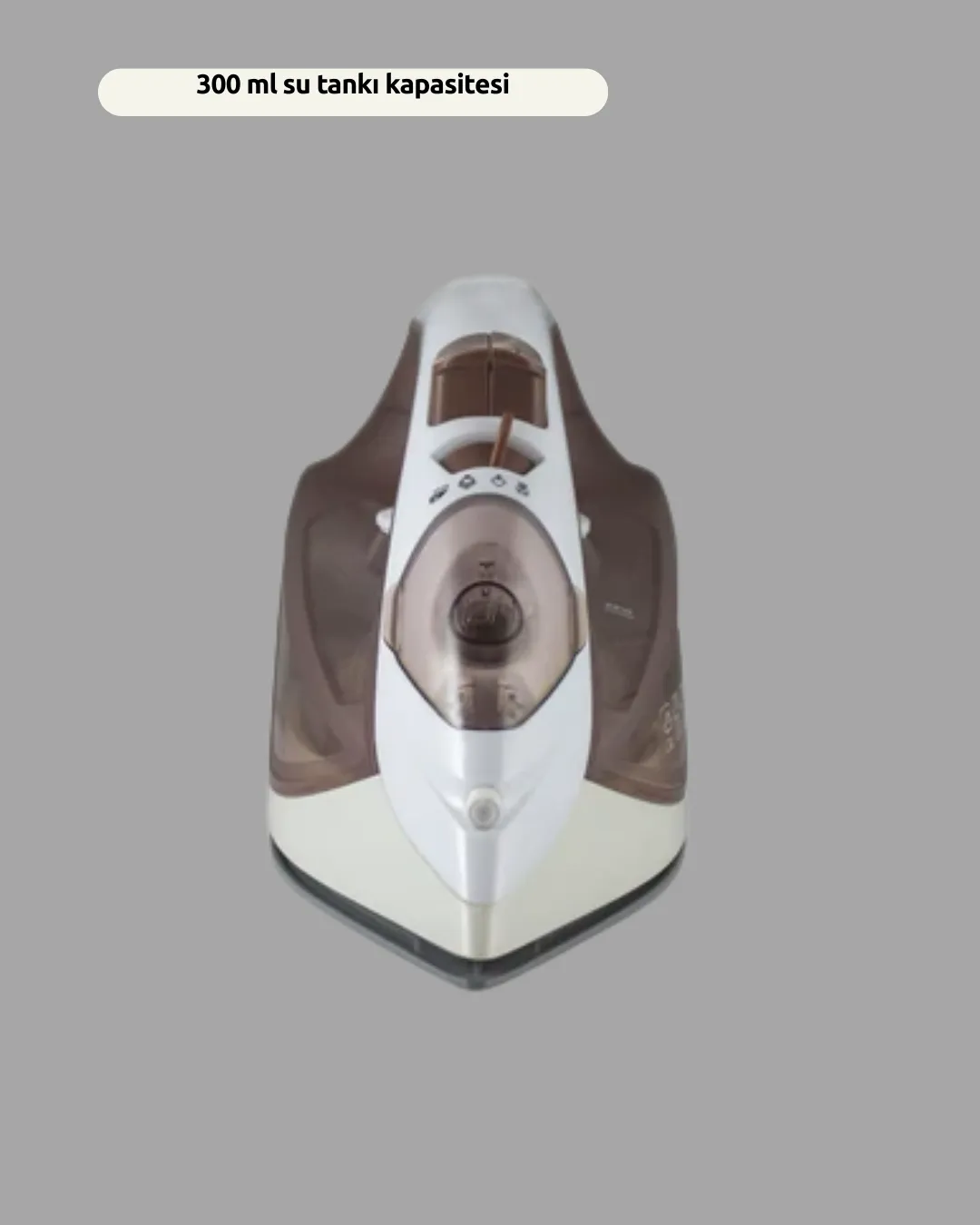 Buharlı Ütü 2200W Seramik Taban 300 ml Kahverengi Dikey Ütüleme