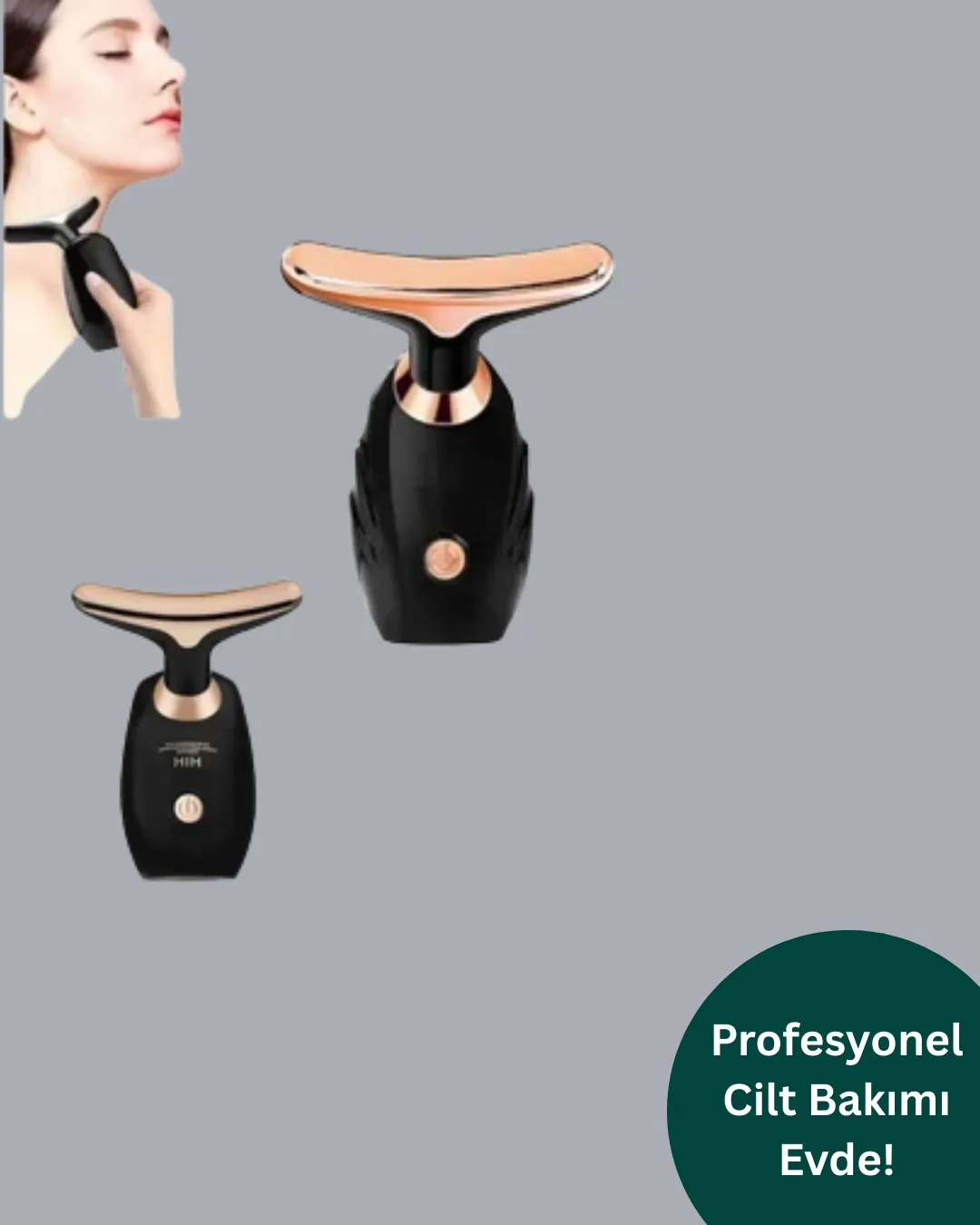 Yüz ve Boyun İçin Cilt Sıkılaştırıcı Masaj Cihazı