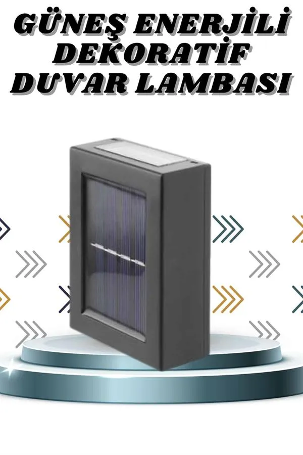 Solar Lamba Dekoratif Aplik Su Geçirmez Led Işıklı Duvar Lambası