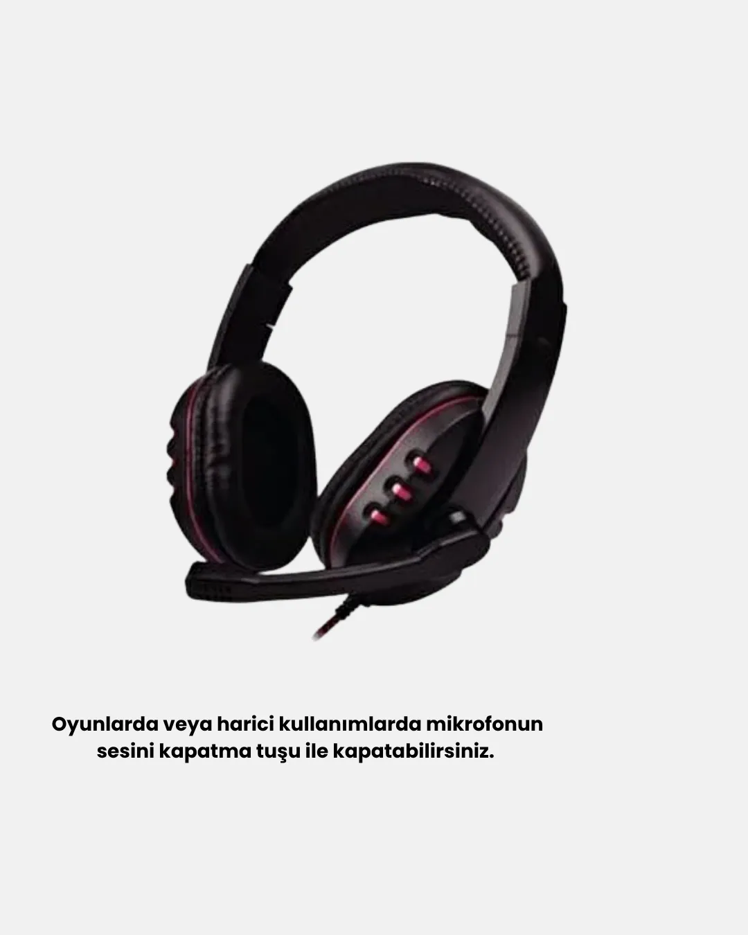 Stereo Ses Destekli Mikrofonlu Gaming Kulaklık – Yumuşak Pedli