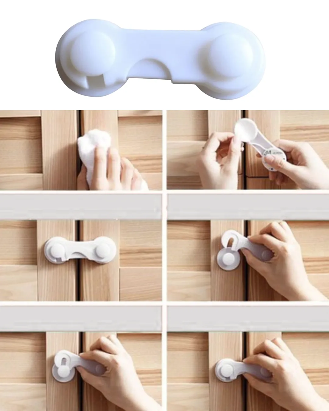 4 Adet Çok Amaçlı Dolap Güvenlik Kilidi Çocuklara Karşı Koruyucu Çözüm